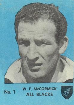 1968 Playtime Rugby Gum Famous Rugby Players - Blue #1 Fergie McCormick Front